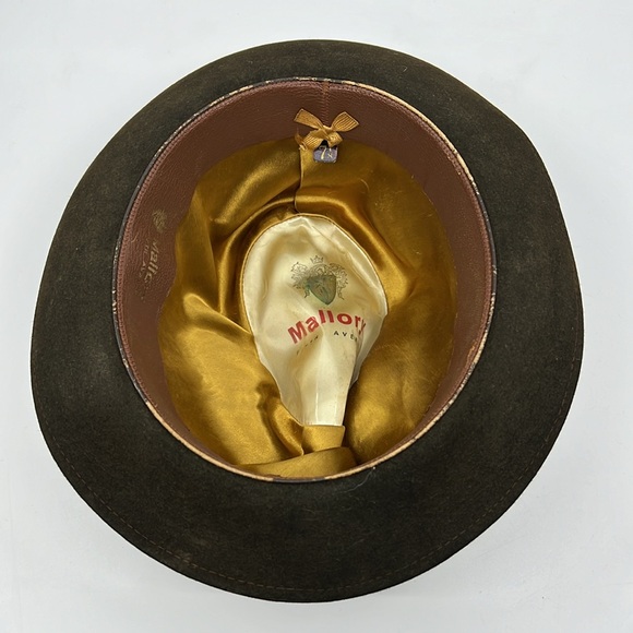 Vintage Mallory Fifth Avenue by Stetson Fedora Hat 100% Wool - Picture 8 of 12